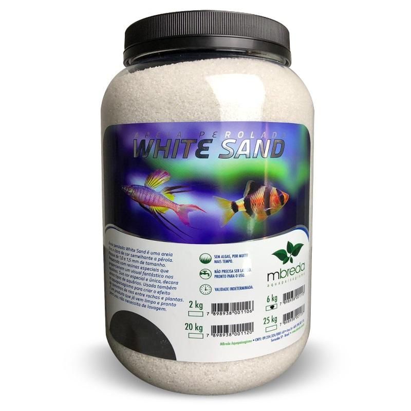 Mbreda - Substrato Inerte Areia Perolada White Sand 6Kg