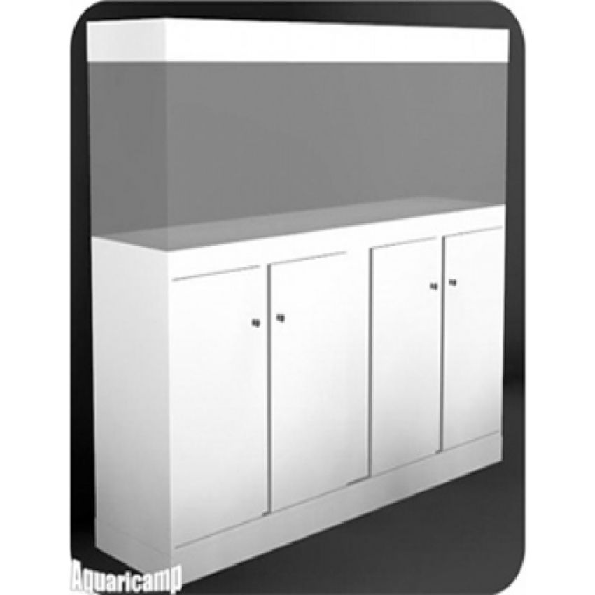 Móvel para aquário 200x50 com 4 portas em MDF BRANCO