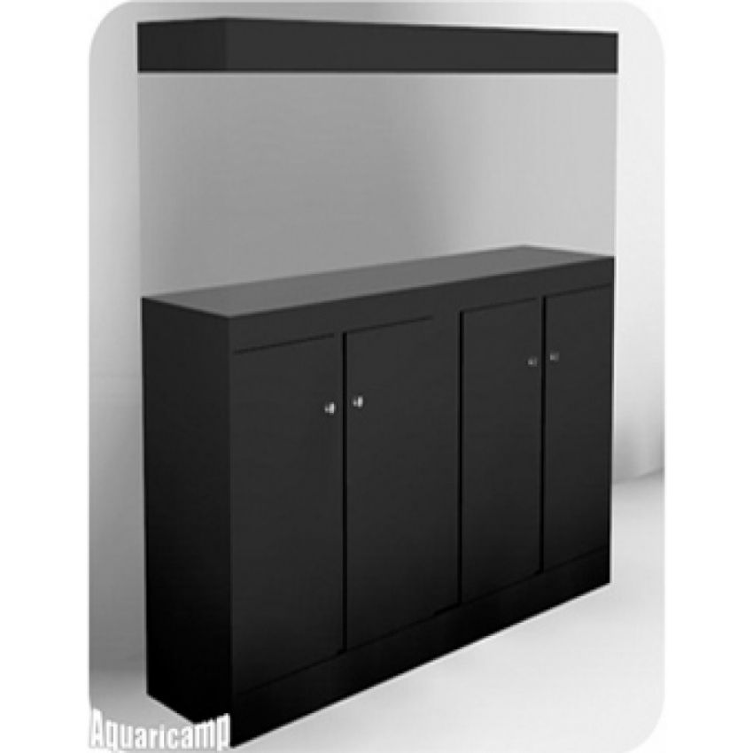 Móvel para aquário marinho 200x40 com 4 portas, revestido em fórmica