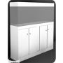 Móvel para aquário 150x40 com 4 portas em MDF BRANCO